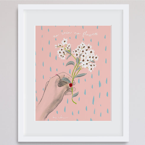 NO RAIN NO FLOWERS POSTER